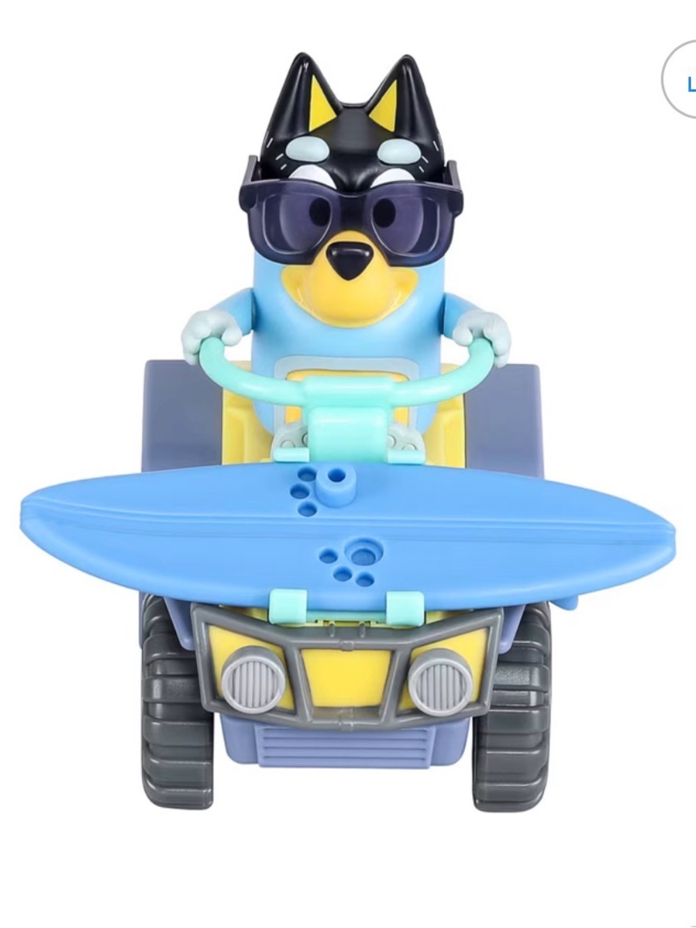 Bluey Beach Quad with Bandit with 2.5-3 inch Figure and Surfboard Vehicle and Fi